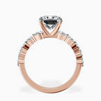 18ct Rose Gold Edna Side Stone Lab Diamond Ring side right image one