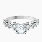 Platinum Edna Side Stone Lab Diamond Ring front image