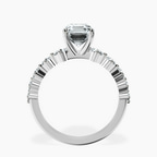 Platinum Edna Side Stone Lab Diamond Ring side right image one