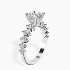 Platinum Edna Side Stone Lab Diamond Ring standing product image one