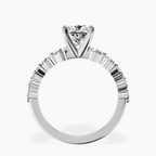 Platinum Edna Side Stone Lab Diamond Ring side right image one