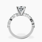 18kt White Gold Edna Side Stone Lab Diamond Ring side right image one
