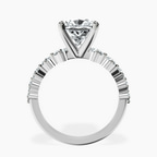 Platinum Edna Side Stone Lab Diamond Ring side right image one