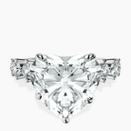 Platinum Edna Side Stone Lab Diamond Ring front image