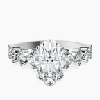 Platinum Edna Side Stone Lab Diamond Ring front image