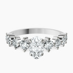 Platinum Edna Side Stone Lab Diamond Ring front image