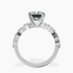 Platinum Edna Side Stone Lab Diamond Ring side right image one