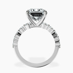 14kt White Gold Edna Side Stone Lab Diamond Ring side right image one