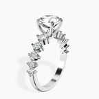 Platinum Edna Side Stone Lab Diamond Ring standing product image one