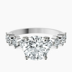 Platinum Edna Side Stone Lab Diamond Ring front image