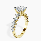 18kt Yellow Gold Edna Side Stone Lab Diamond Ring standing product image one