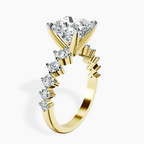 18kt Yellow Gold Edna Side Stone Lab Diamond Ring standing product image one