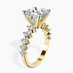 18kt Yellow Gold Edna Side Stone Lab Diamond Ring standing product image one