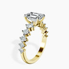 14ct Yellow Gold Edna Side Stone Lab Diamond Ring standing product image one