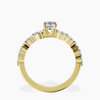18kt Yellow Gold Edna Side Stone Lab Diamond Ring side right image one