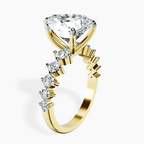 14kt Yellow Gold Edna Side Stone Lab Diamond Ring standing product image one