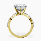 14kt Yellow Gold Edna Side Stone Lab Diamond Ring side right image one
