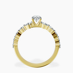 10kt Yellow Gold Edna Side Stone Lab Diamond Ring side right image one