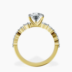 9ct Yellow Gold Edna Side Stone Lab Diamond Ring side right image one