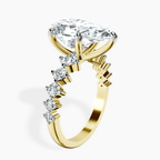 18kt Yellow Gold Edna Side Stone Lab Diamond Ring standing product image one