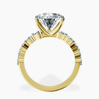 18kt Yellow Gold Edna Side Stone Lab Diamond Ring side right image one