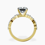 14ct Yellow Gold Edna Side Stone Lab Diamond Ring side right image one