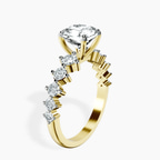 9ct Yellow Gold Edna Side Stone Lab Diamond Ring standing product image one