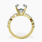 18kt Yellow Gold Edna Side Stone Lab Diamond Ring side right image one