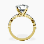 14kt Yellow Gold Edna Side Stone Lab Diamond Ring side right image one