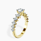 10kt Yellow Gold Edna Side Stone Lab Diamond Ring standing product image one