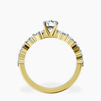 10kt Yellow Gold Edna Side Stone Lab Diamond Ring side right image one