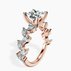 18ct Rose Gold Hester Petite Side Stone Lab Diamond Ring standing product image one