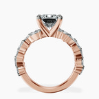 18ct Rose Gold Hester Petite Side Stone Lab Diamond Ring side right image one