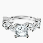 Platinum Hester Petite Side Stone Lab Diamond Ring front image