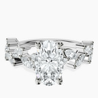 18ct White Gold Hester Petite Side Stone Lab Diamond Ring front image