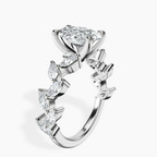 18ct White Gold Hester Petite Side Stone Lab Diamond Ring standing product image one