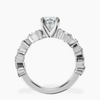 18ct White Gold Hester Petite Side Stone Lab Diamond Ring side right image one