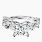 18ct White Gold Hester Petite Side Stone Lab Diamond Ring front image