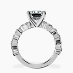 18ct White Gold Hester Petite Side Stone Lab Diamond Ring side right image one