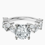 Platinum Hester Petite Side Stone Lab Diamond Ring front image