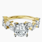 14kt Yellow Gold Hester Petite Side Stone Lab Diamond Ring front image