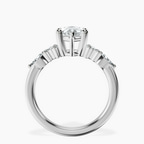 2.92 ct. marquise Josephine Ring in platinum side right image one