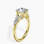 18kt Yellow Gold Josephine Four Prong Side Stone Lab Diamond Ring standing product image one