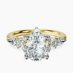 14kt Yellow Gold Josephine Four Prong Side Stone Lab Diamond Ring front image