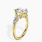 14kt Yellow Gold Josephine Four Prong Side Stone Lab Diamond Ring standing product image one
