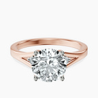 18kt Rose Gold Erica Swan Split Shank Lab Diamond Ring front image
