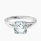 Platinum Erica Swan Split Shank Lab Diamond Ring front image