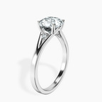 Platinum Erica Swan Split Shank Lab Diamond Ring standing product image one
