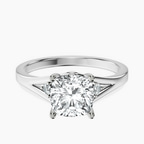 Platinum Erica Swan Split Shank Lab Diamond Ring front image