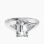 Platinum Erica Swan Split Shank Lab Diamond Ring front image